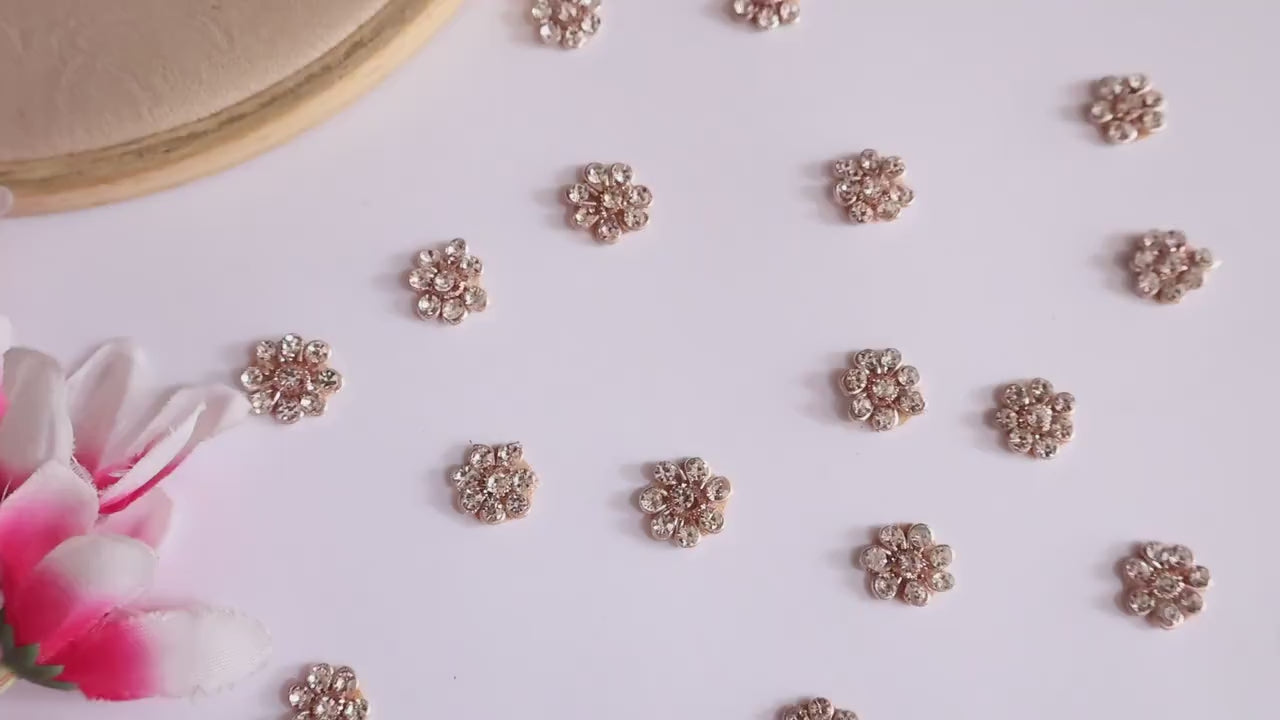 50 White/ Pink Sequin Applique Patches: Mini Embellishments