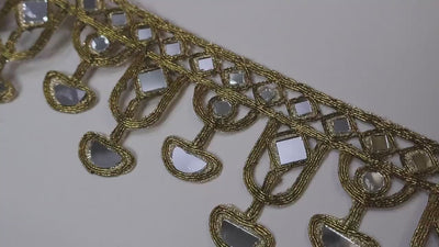 Antique Gold Fringe Mirror Border: Borde Espejo, Waist Belt Trim